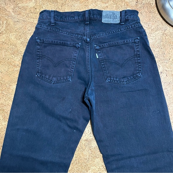 Levi’s Vintage 90’s Silver Tab Relaxed Barrel Leg Jean Black w/ Blue Undertone - Picture 5 of 16